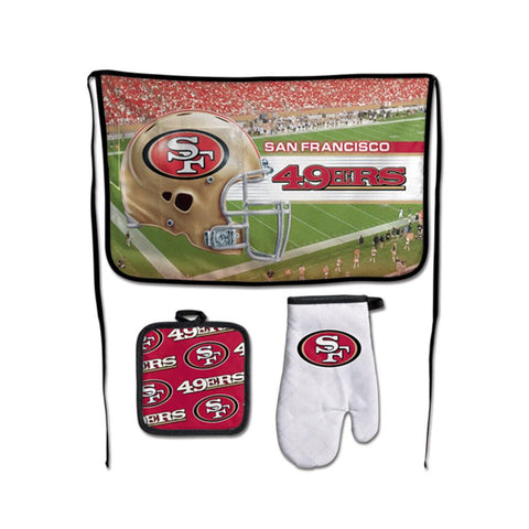 San Francisco 49ers NFL Premium 3-Piece Barbeque Tailgate Set