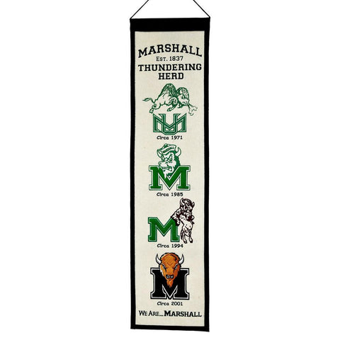 Marshall Thundering Herd NCAA Heritage Banner (8x32)