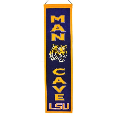 LSU Tigers NCAA Man Cave Vertical Banner (8 x 32)