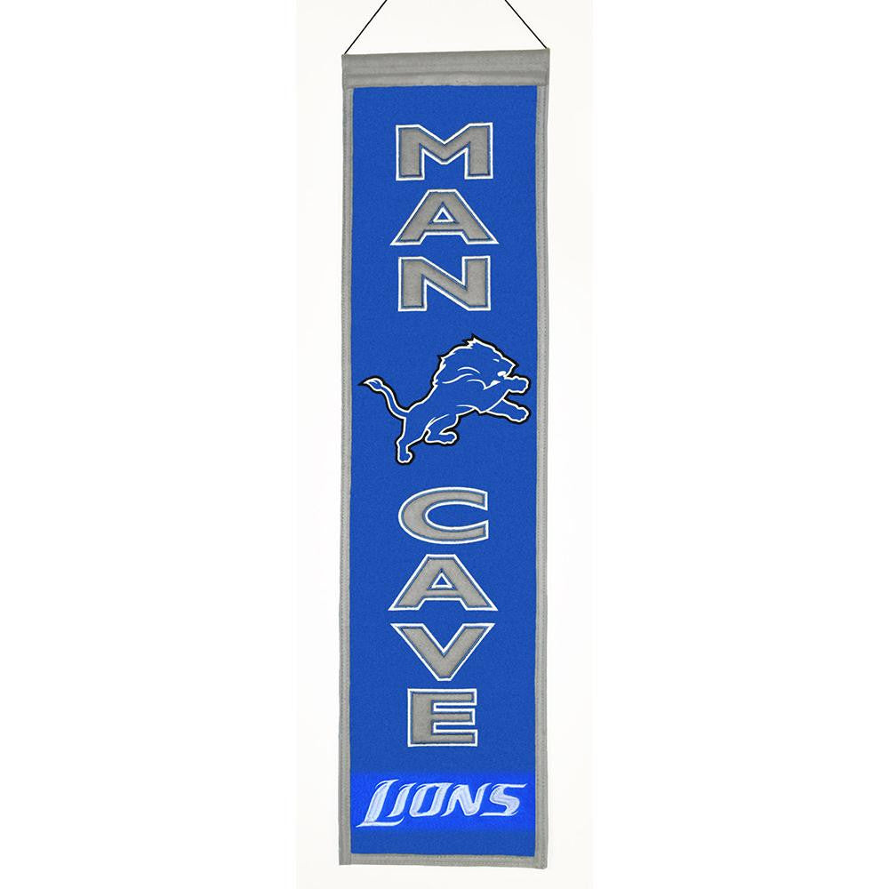 Detroit Lions NFL Man Cave Vertical Banner (8 x 32)