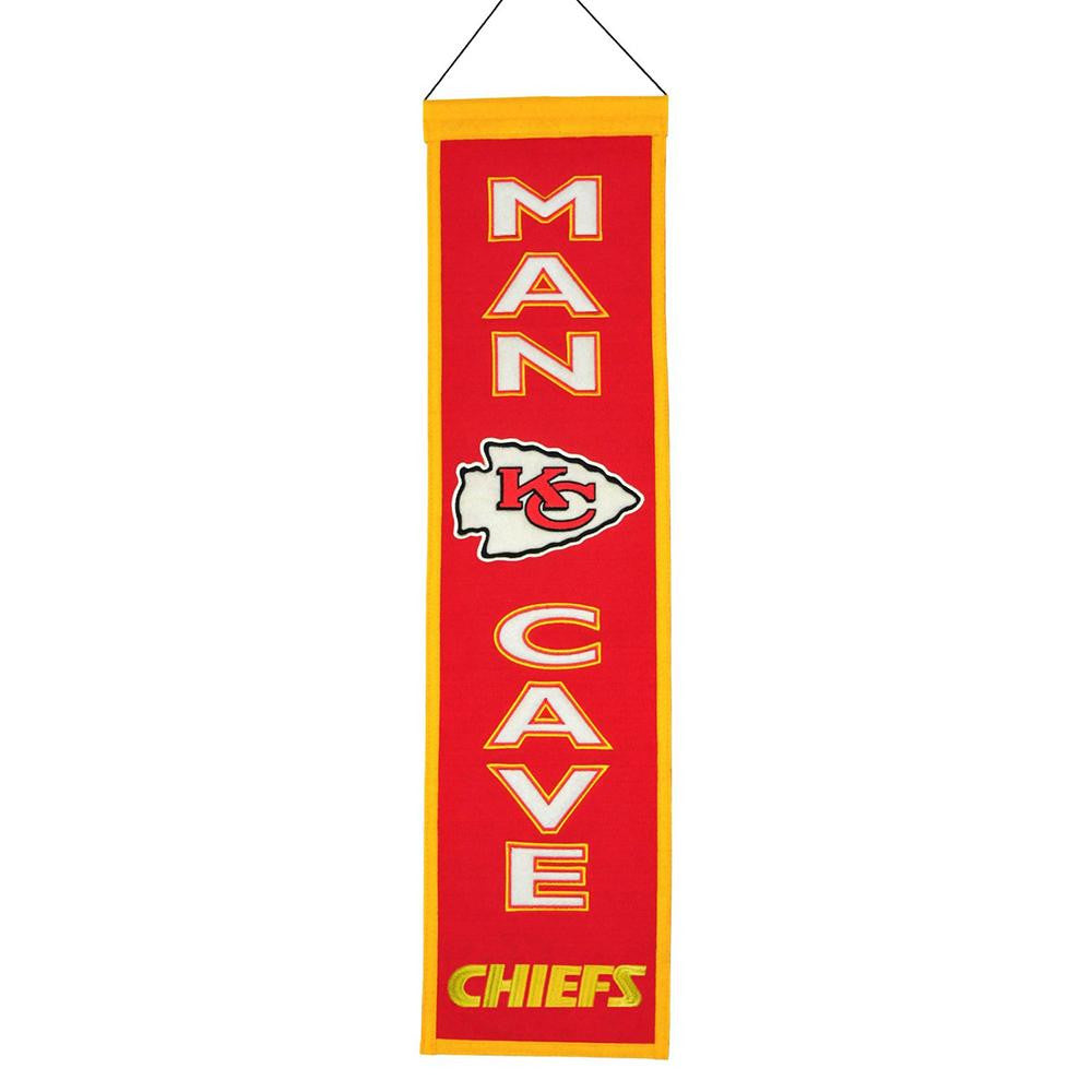 Kansas City Chiefs NFL Man Cave Vertical Banner (8 x 32)