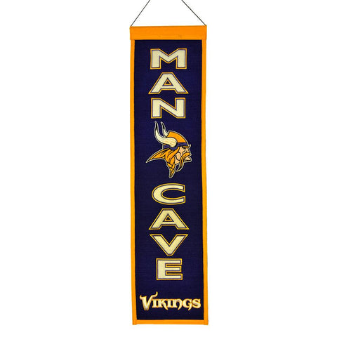 Minnesota Vikings NFL Man Cave Vertical Banner (8 x 32)