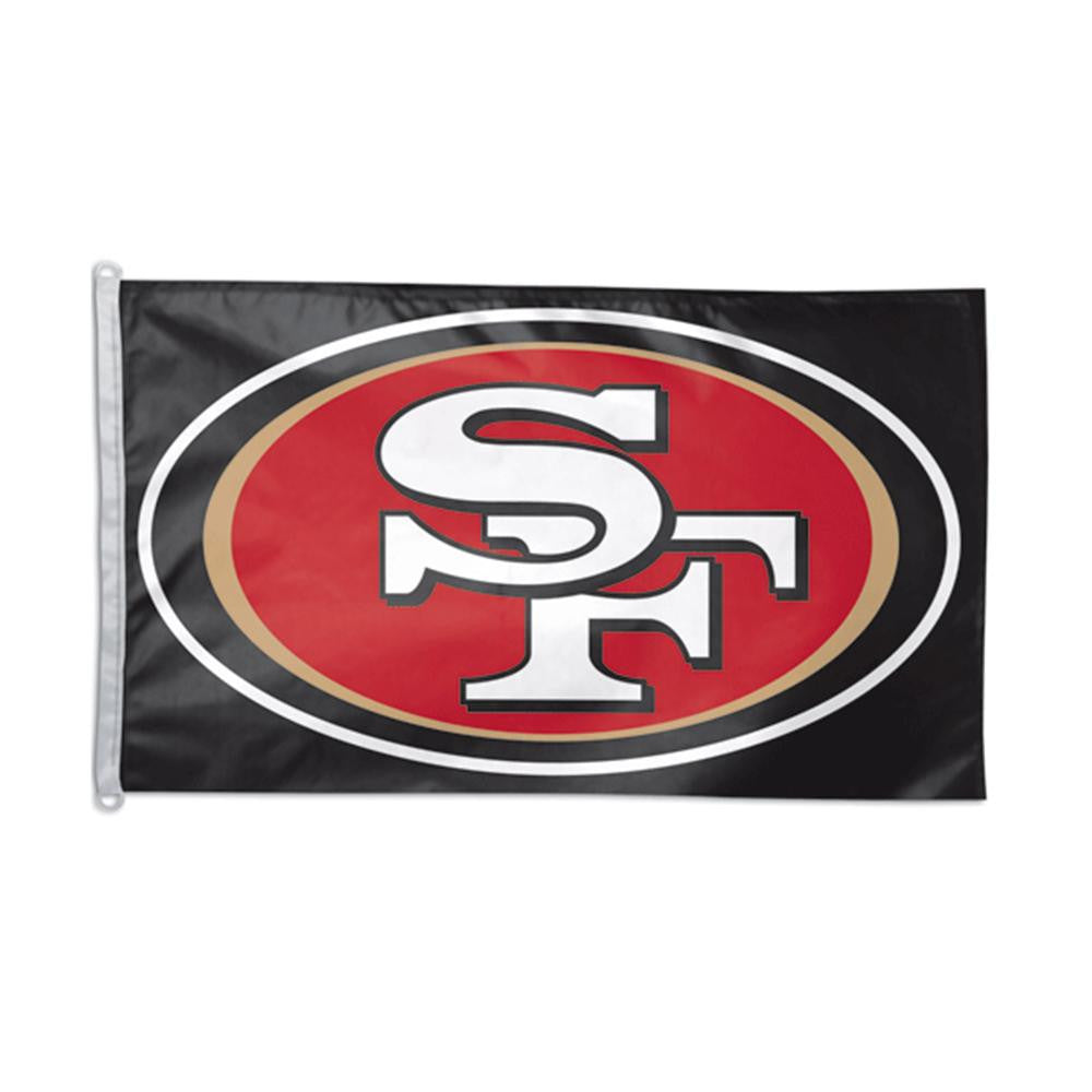 San Francisco 49ers NFL 3x5 Banner Flag (Black Background) (36x60)